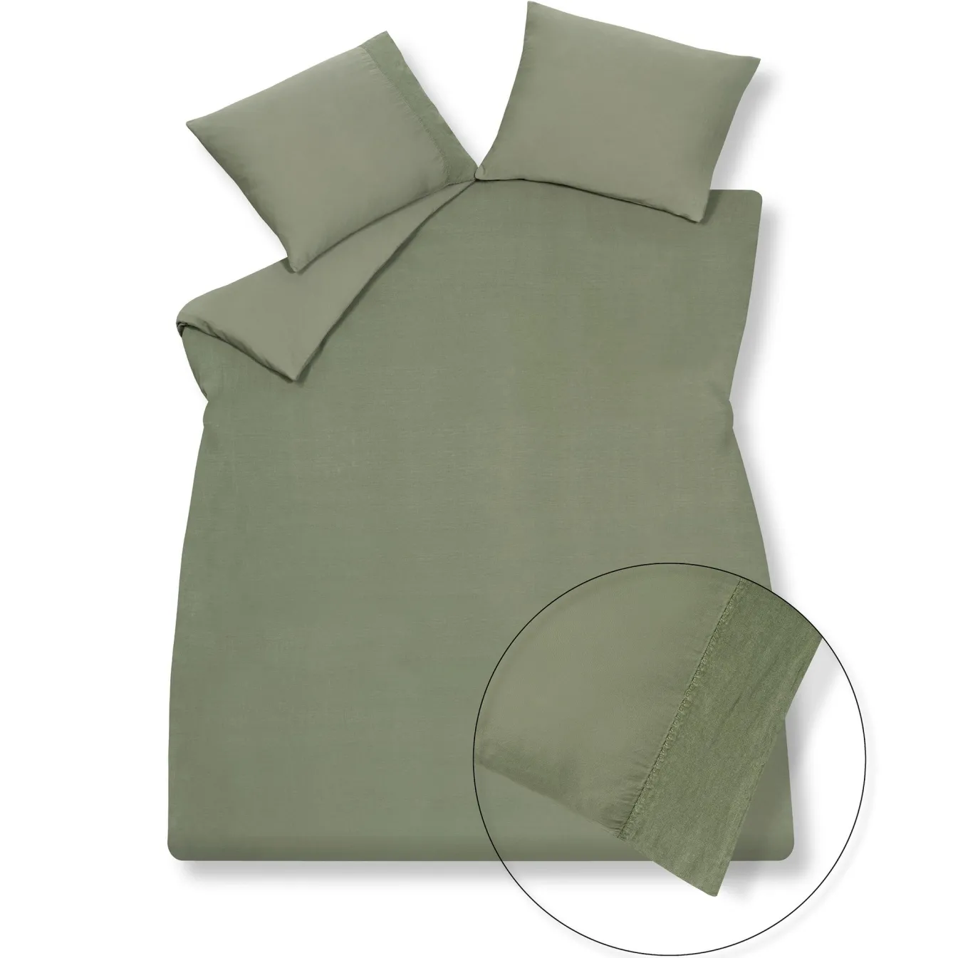 Cheap Bath & Living Vandyck Duvet cover PURE 07 Earth Green 140x220 cm (linen / satin cotton) PRSA17207