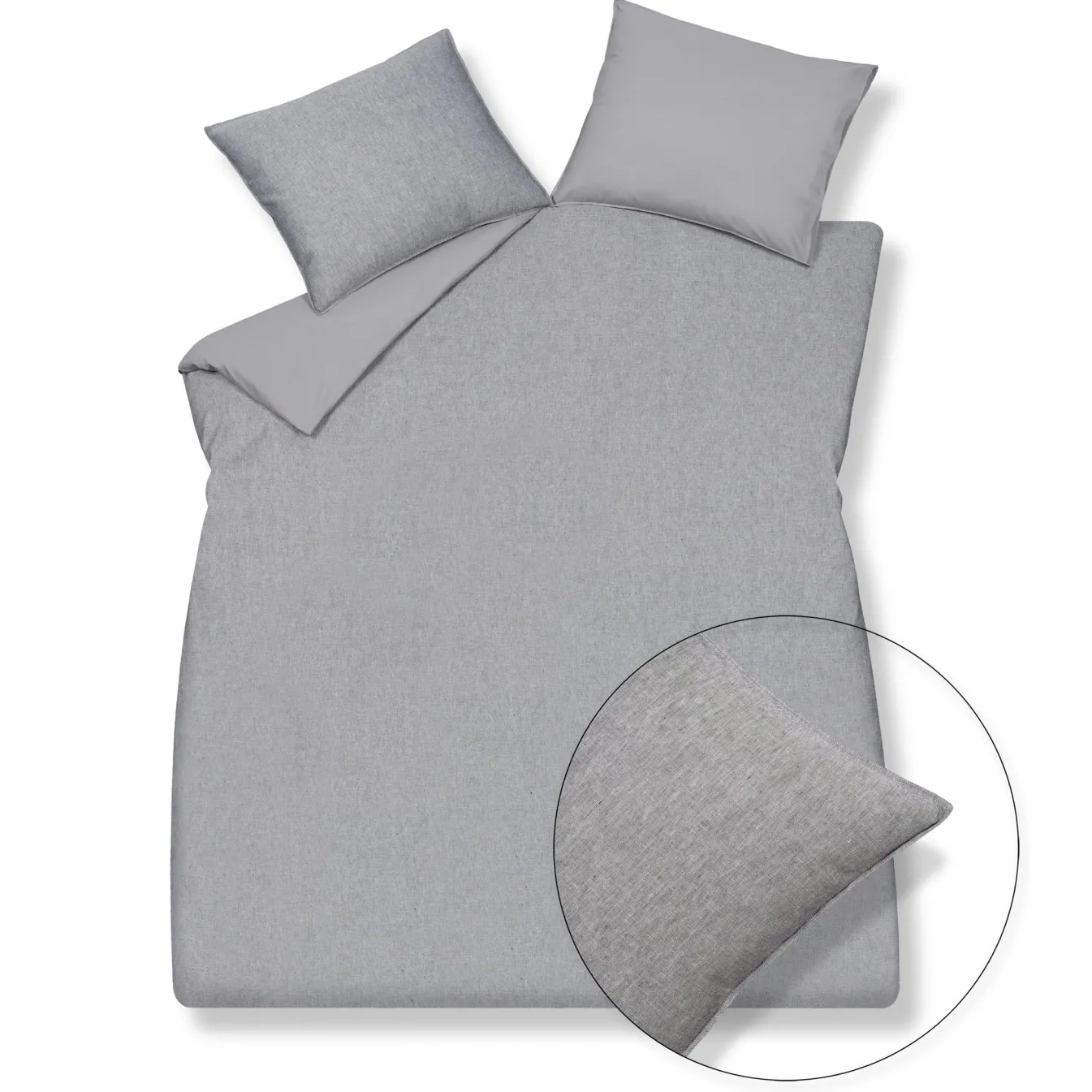 Store Bath & Living Vandyck Duvet cover PURE 29 Gray 200x220 cm (linen / cotton) PRSA19129