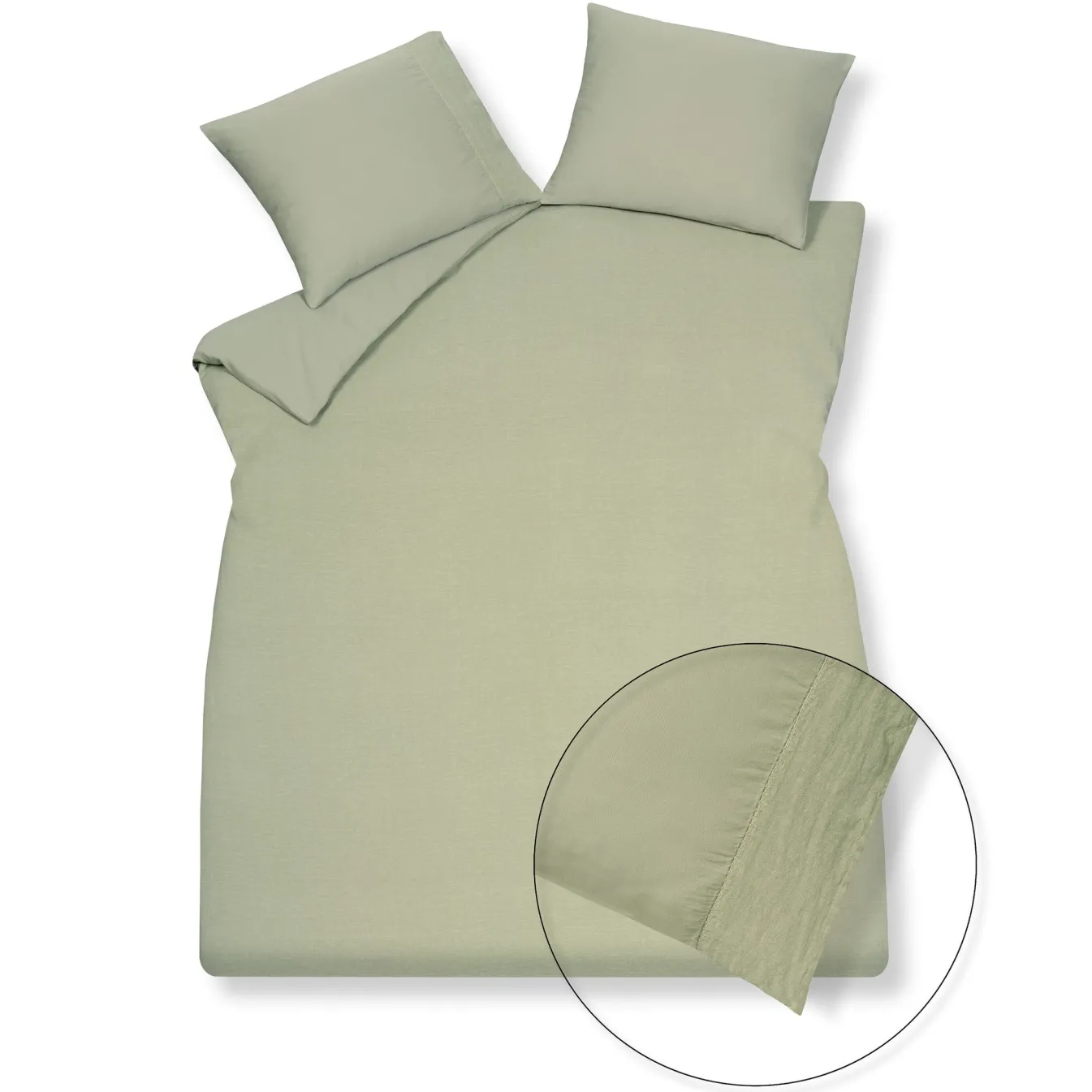 Cheap Bath & Living Vandyck Duvet cover PURE 07 Light Olive 240x220 cm (linen / satin cotton) PRSA17207