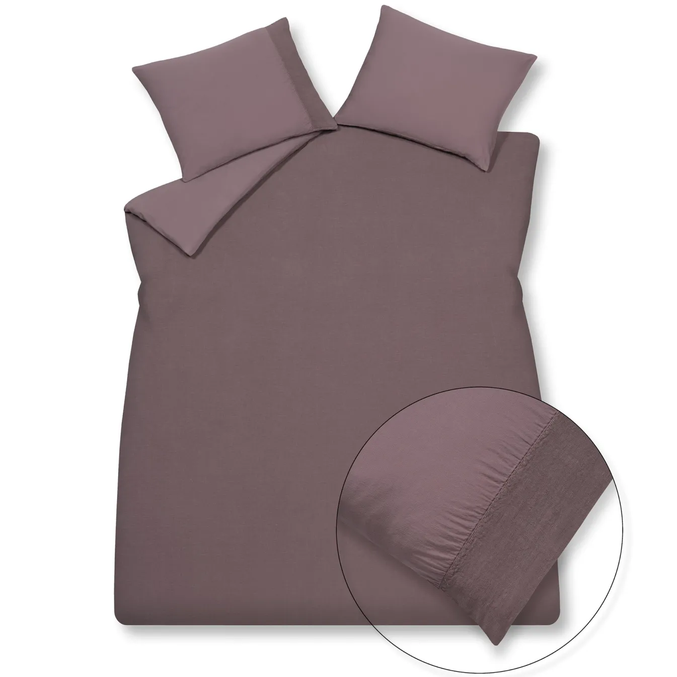 Online Bath & Living Vandyck Duvet cover PURE 07 Moonscape 240x220 cm (linen / satin cotton) PRSA17207