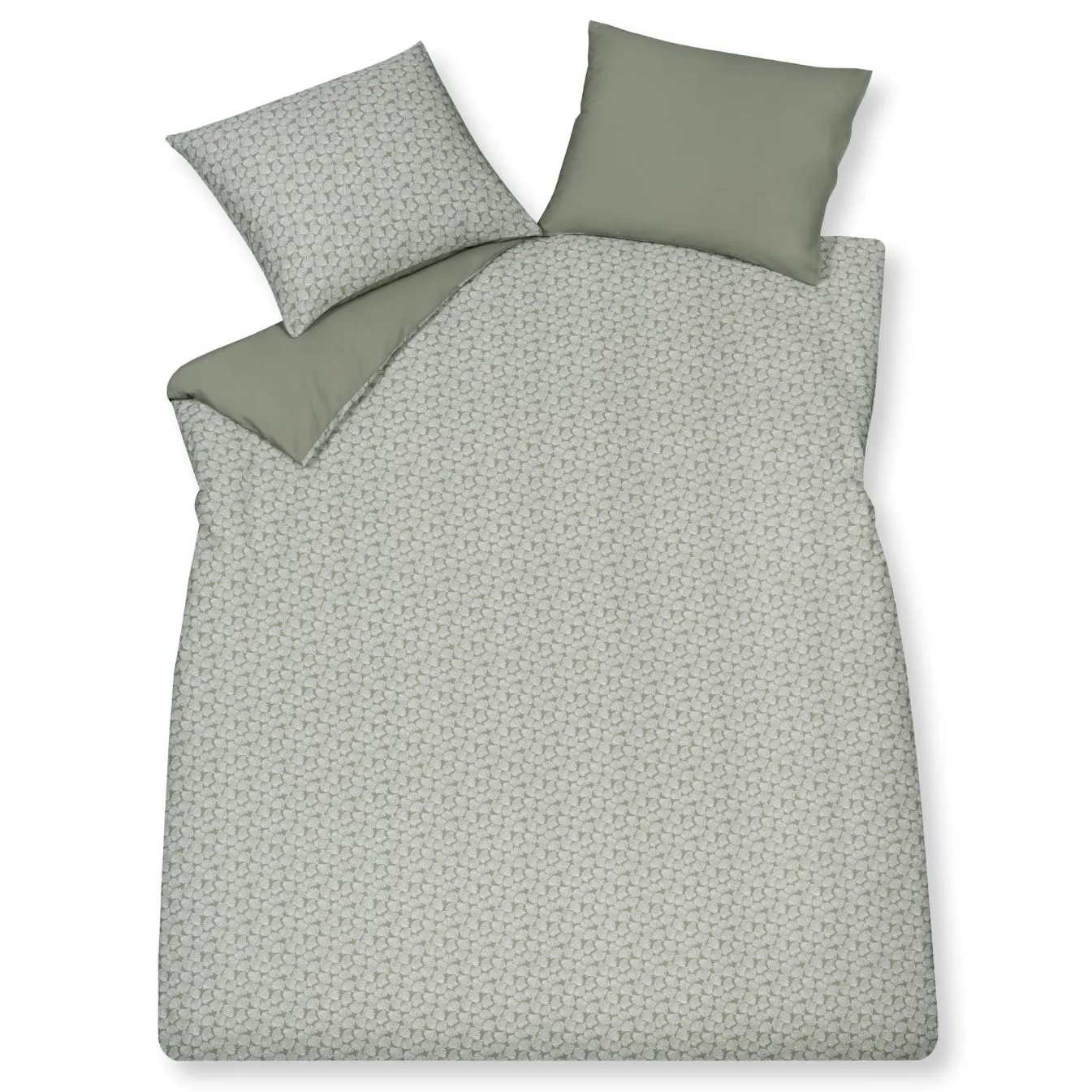 Online Bath & Living Vandyck Duvet cover PURE 79 Smoke Green 140x220 cm (satin cotton)