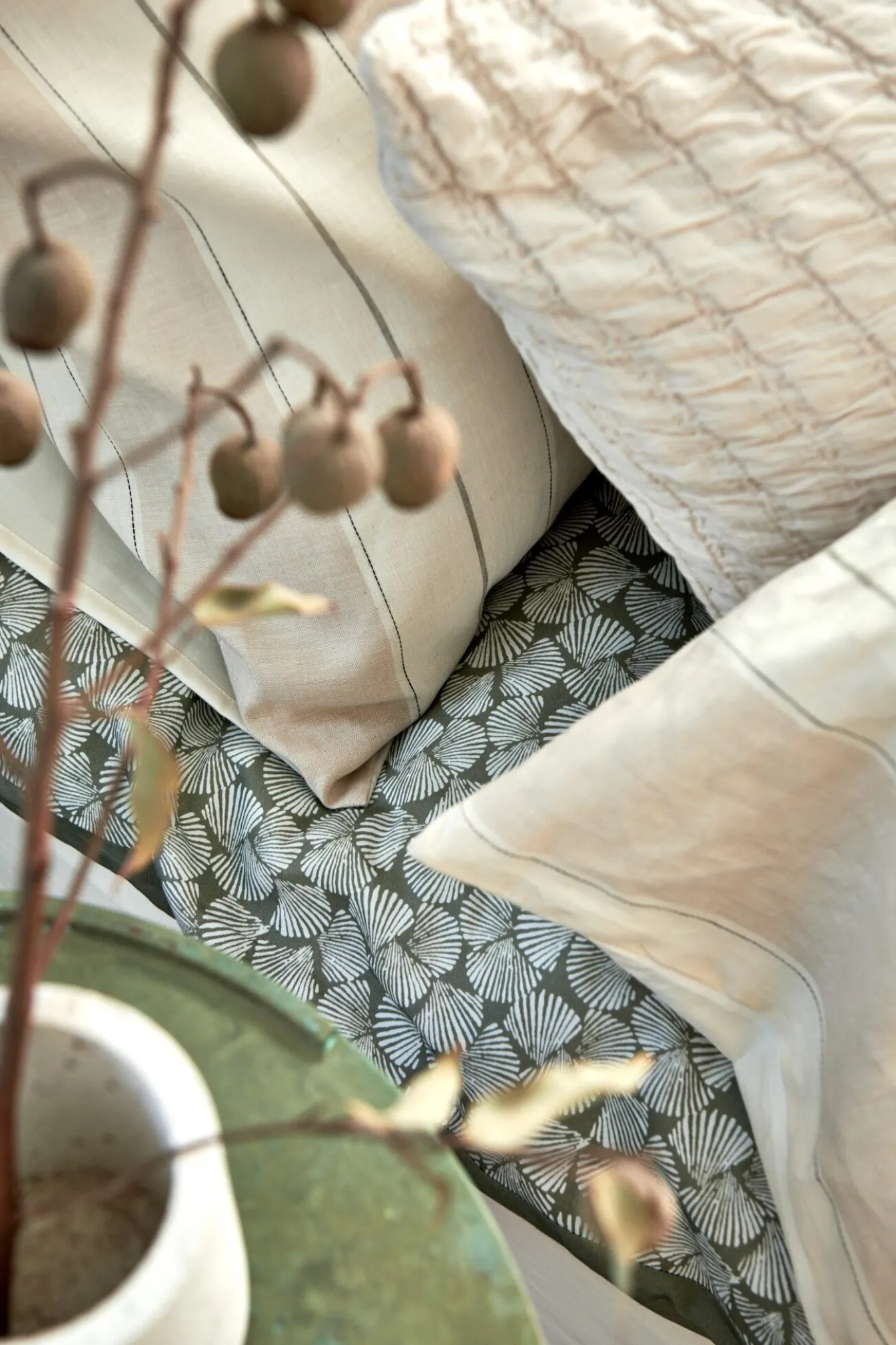 Shop Bath & Living Vandyck Duvet cover PURE 79 Smoke Green 240x220 cm (satin cotton)