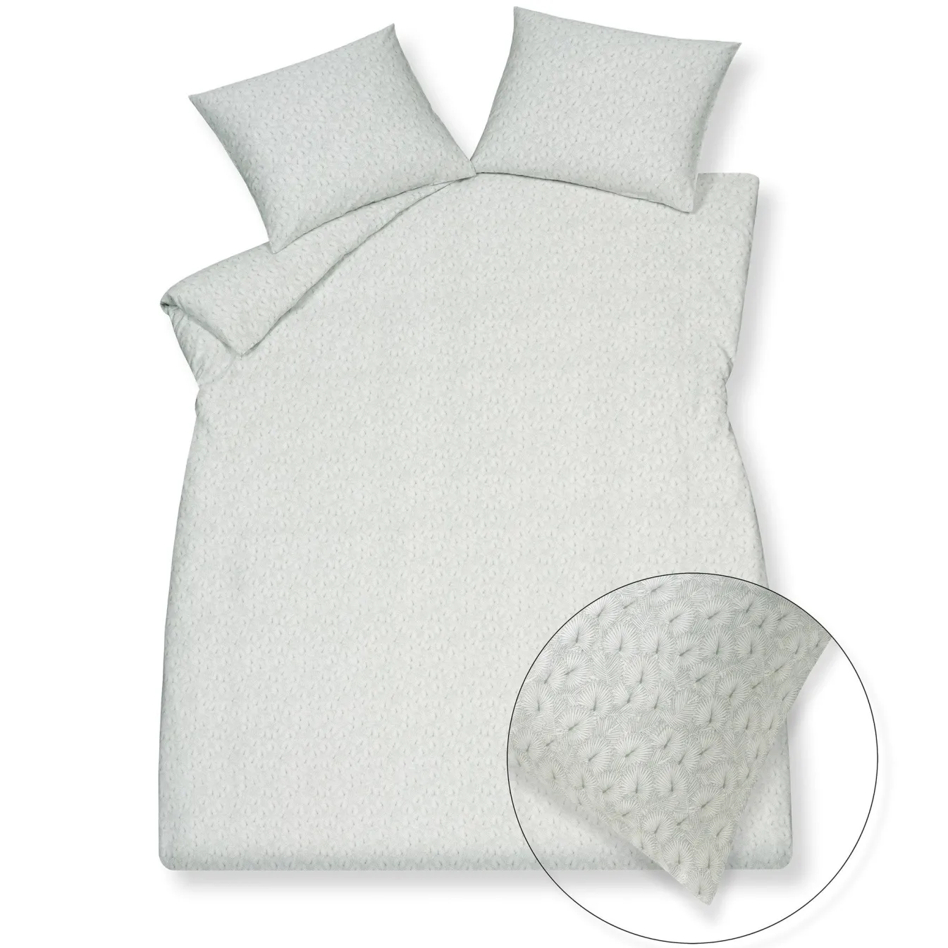 Online Bath & Living Vandyck Duvet cover PURE 58 Smoke Green 200x220 cm (satin cotton) PRSA21258