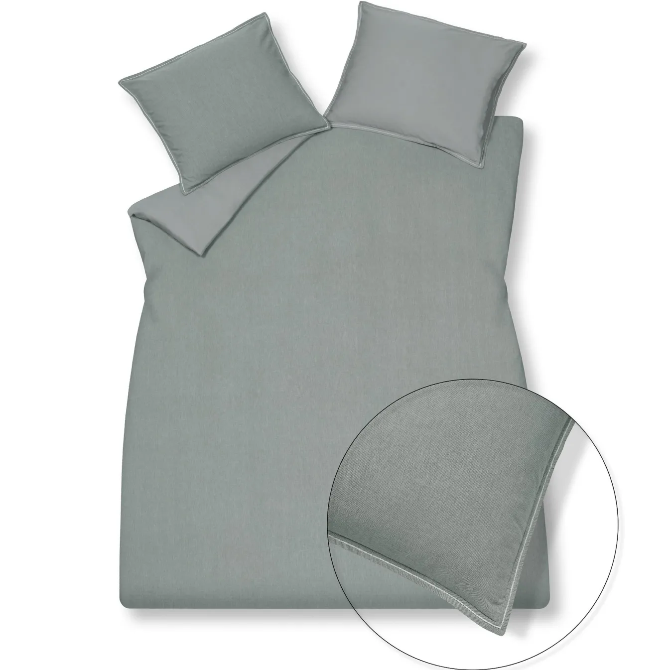 Sale Bath & Living Vandyck Duvet cover PURE 47 Steelgrey 140x220 cm (chambray cotton) PRSA20247