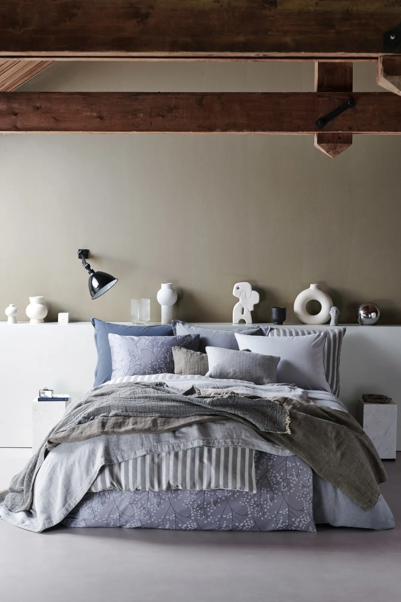 Sale Bath & Living Vandyck Duvet cover PURE 47 Steelgrey 140x220 cm (chambray cotton) PRSA20247