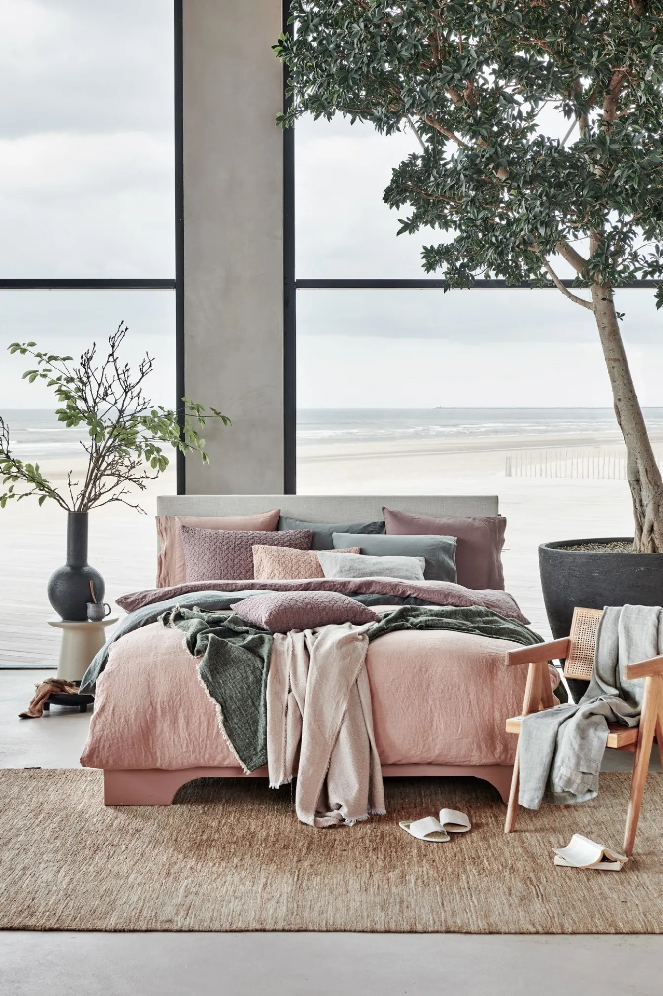 Sale Bath & Living Vandyck Duvet cover PURE 07 Toffee 140x220 cm (linen / satin cotton) PRSA17207