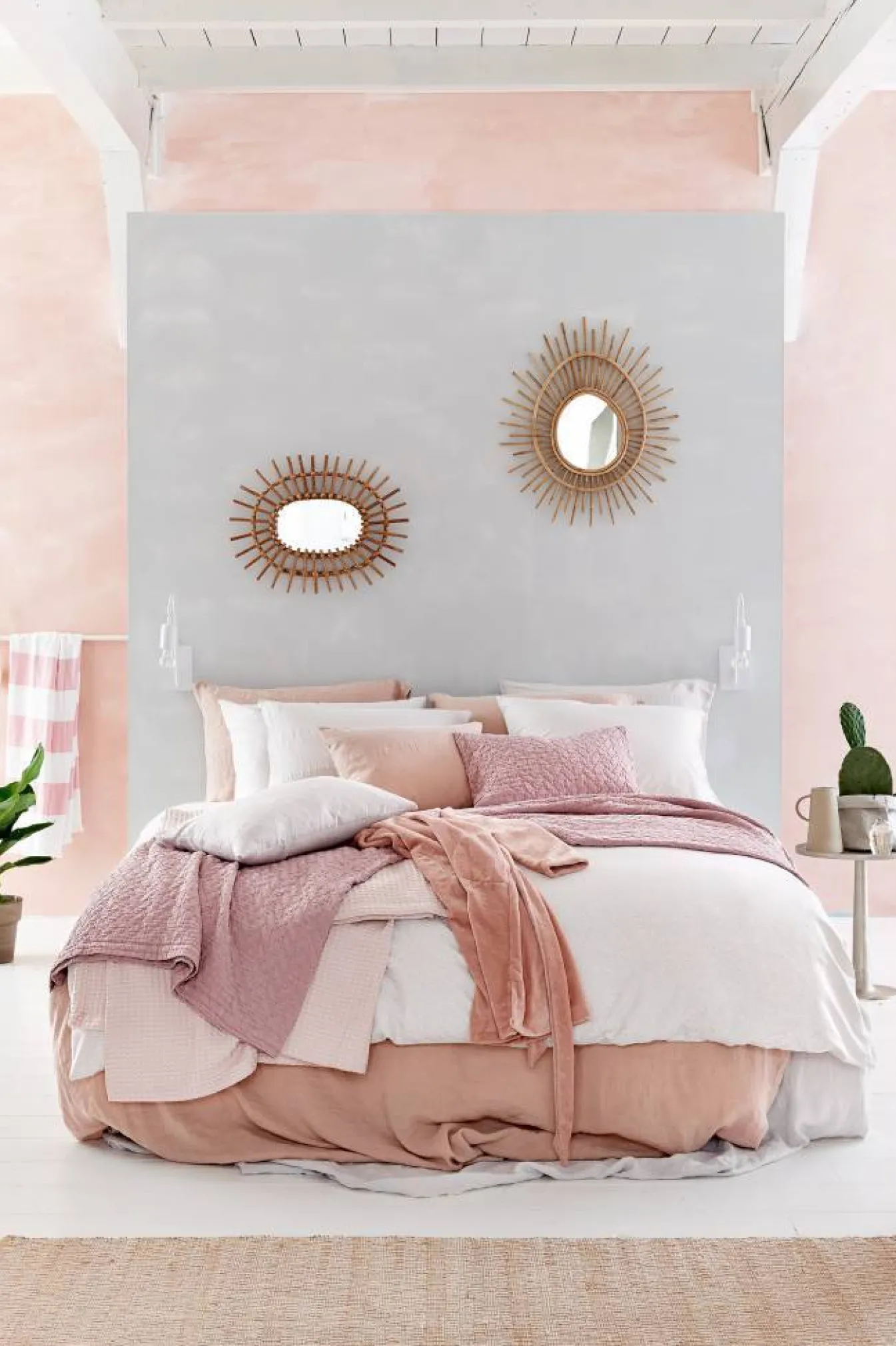 Clearance Bath & Living Vandyck Duvet cover PURITY 79 Sepia Pink 140x220 cm (linen) PUCO16179