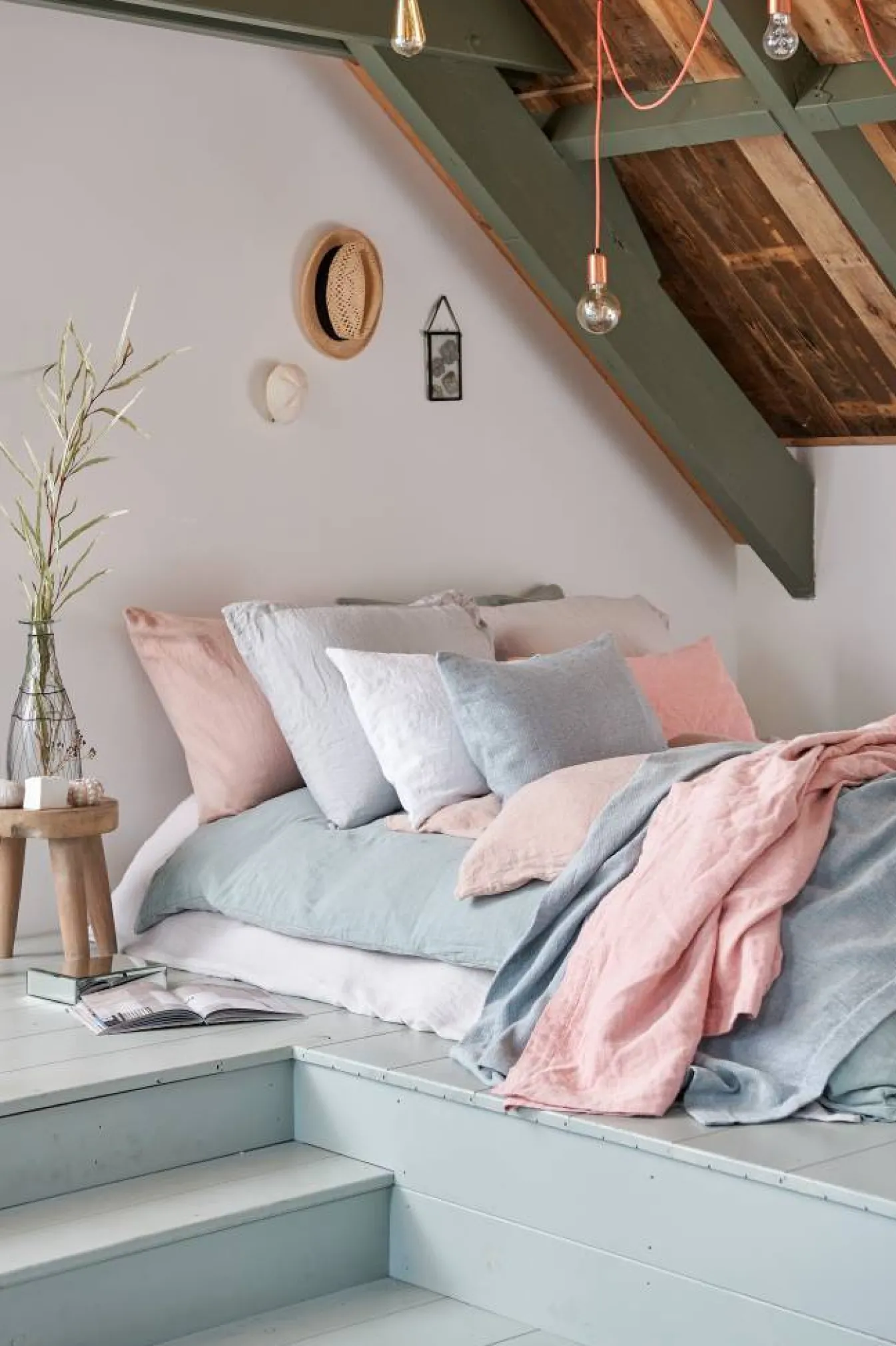 Clearance Bath & Living Vandyck Duvet cover PURITY 79 Sepia Pink 140x220 cm (linen) PUCO16179