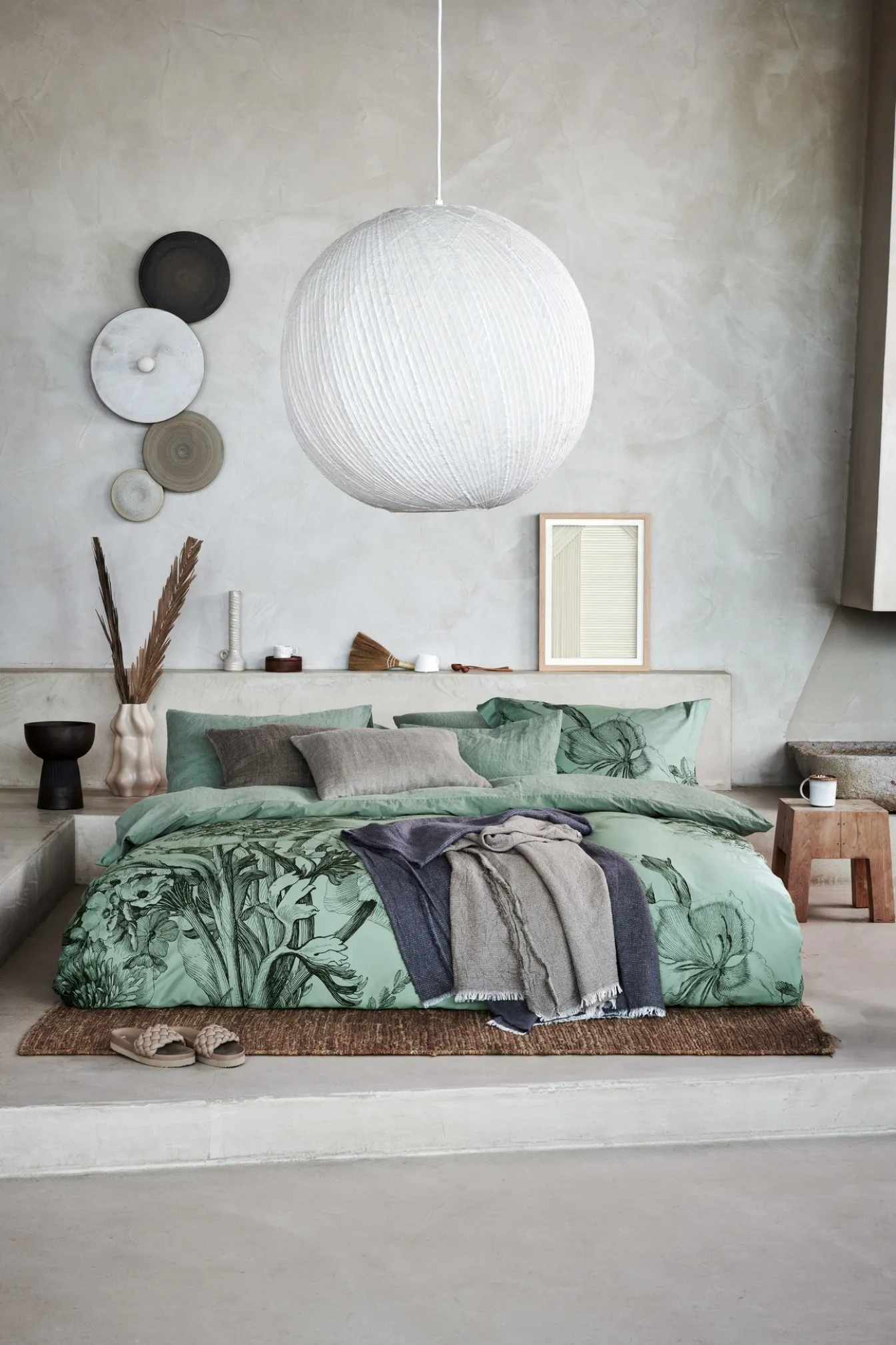 New Bath & Living Vandyck Duvet cover PURITY 79 Smoke Green 140x220 cm (linen / cotton) PUCO16179