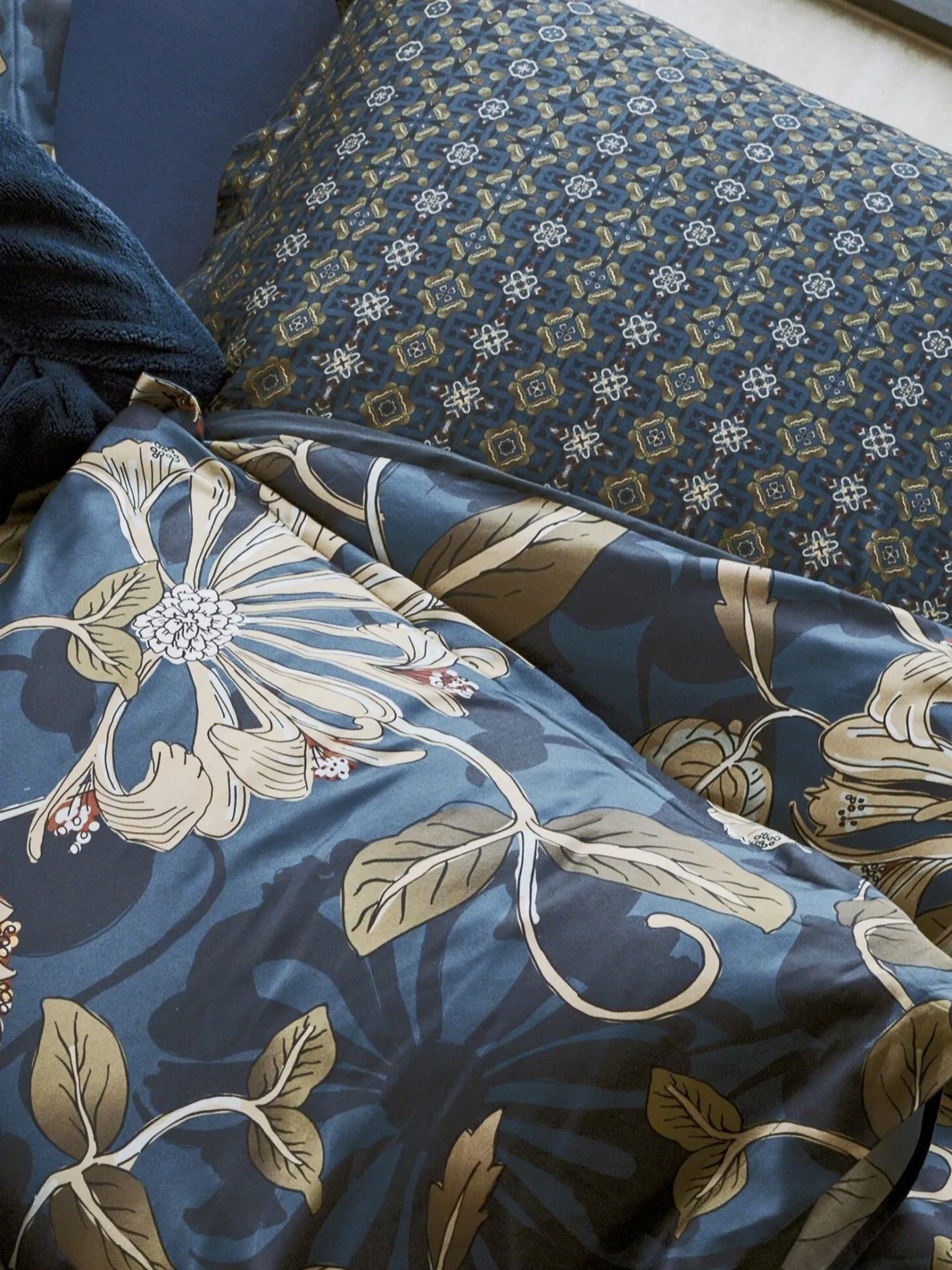 Cheap Bath & Living Vandyck Duvet cover SKY NIGHT Blue Ink 140x220 cm (satin cotton)