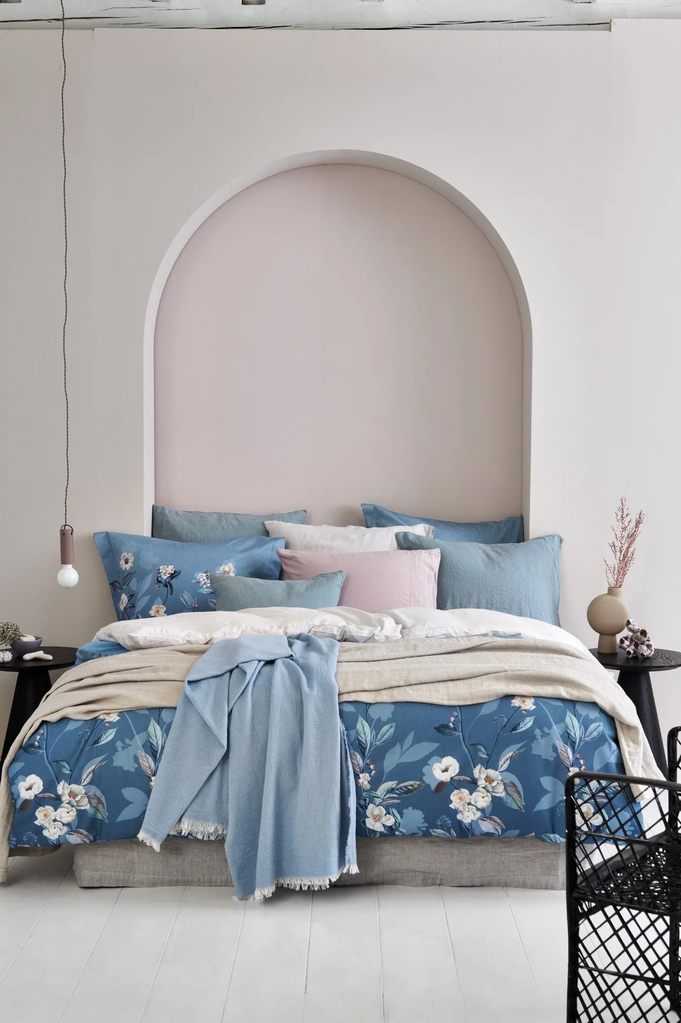 Discount Bath & Living Vandyck Duvet cover SOFT ROSE Blue Sky 140x220 cm (satin) SASA22103
