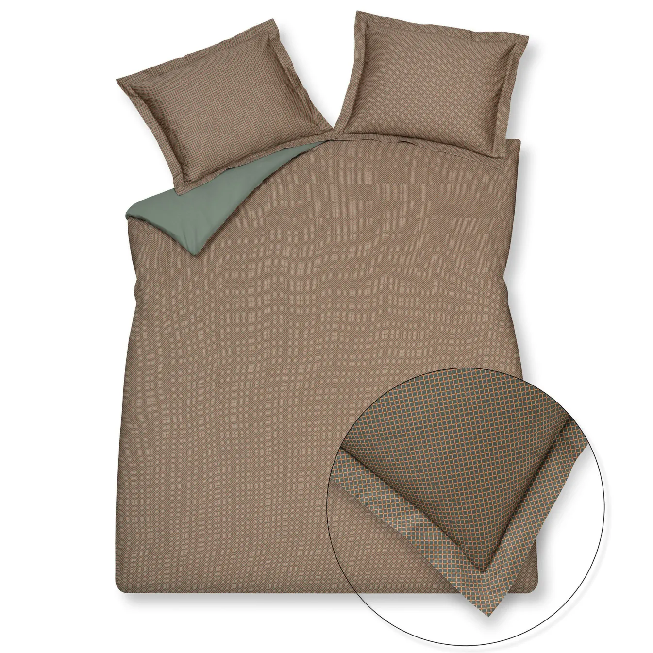 Best Bath & Living Vandyck Duvet cover SPARKLES Sage Green 200x220 cm (satin) SASA22207