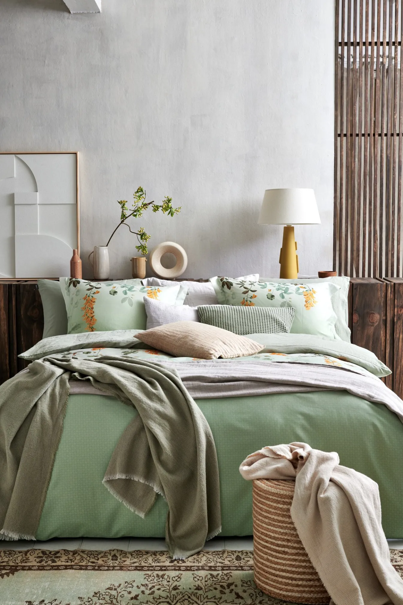 Outlet Bath & Living Vandyck Duvet cover VICTORIA Smoke Green 140x220 cm (satin) SASA21104