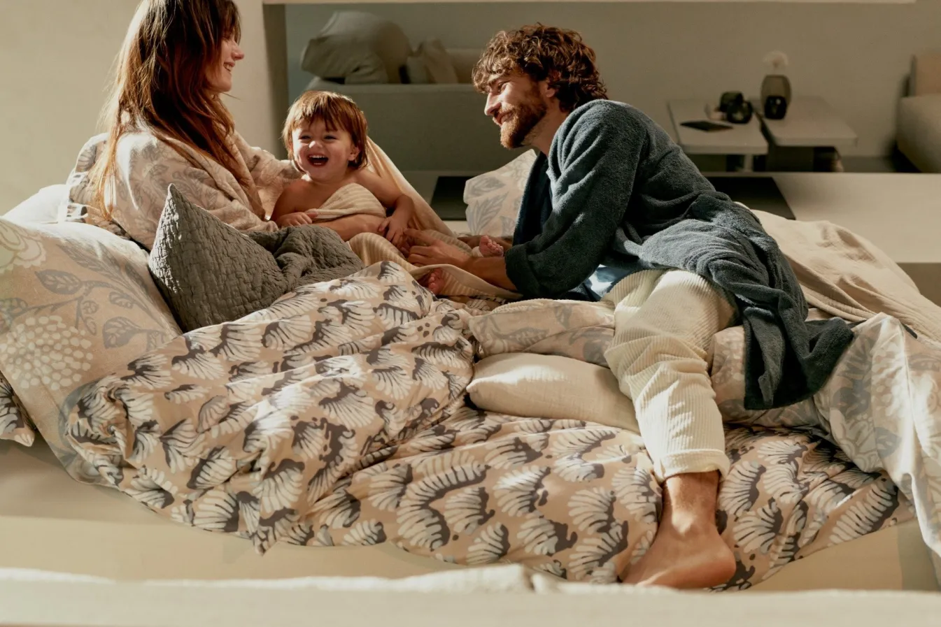 Shop Bath & Living Vandyck Duvet cover WAKE UP Linen 240x220 cm (satin cotton)
