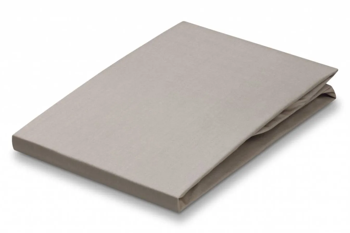 Shop Bath & Living Vandyck Fitted sheet Stone-169 (satin cotton) CCF301ME