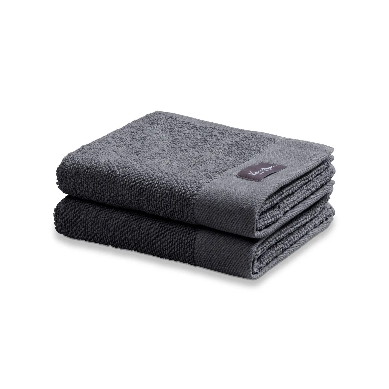 Discount Bath & Living Vandyck Guest towel HOME collection Uni Off Black (BAKC13202) set/6 pieces OffBlack-198