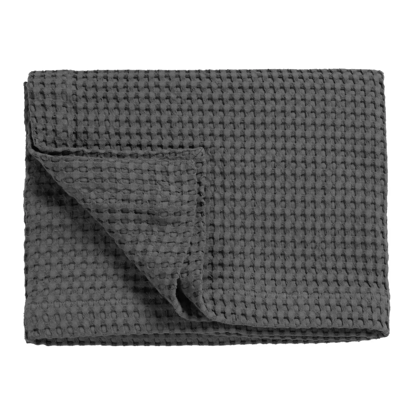 Flash Sale Bath & Living Vandyck HOME Pique waffle blanket 270x250 cm, Off Black