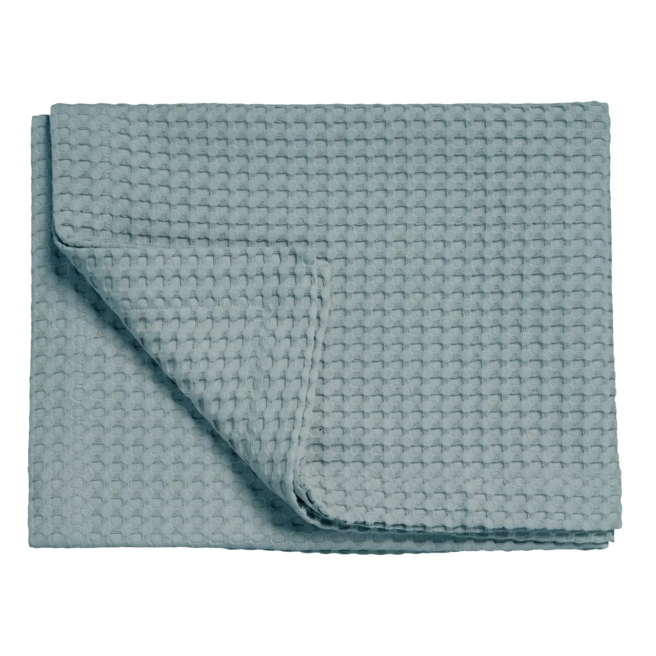 Clearance Bath & Living Vandyck HOME Pique waffle blanket 270x250 cm, Pearl Blue