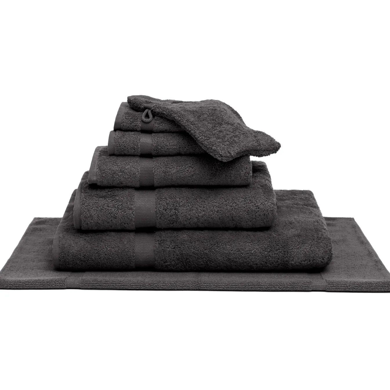 Discount Bath & Living Vandyck Package deal 25: 1x bath towel + 4x washcloth RANGER Anthracite