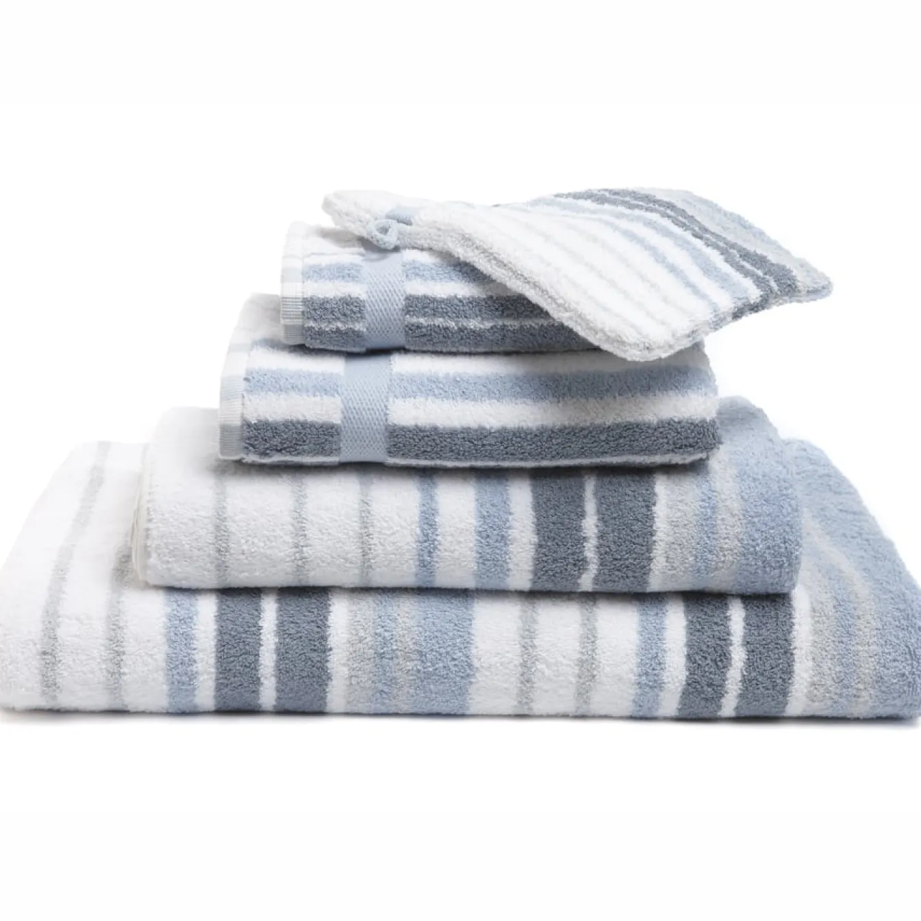 Outlet Bath & Living Vandyck Package deal 96: 4x bath towel ONTARIO Misty Blue