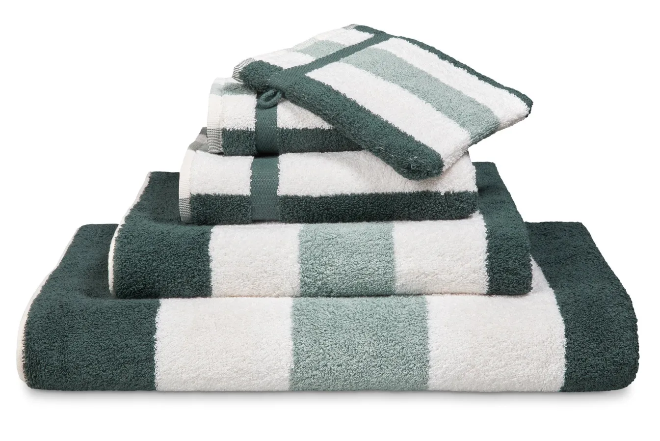 Cheap Bath & Living Vandyck Package deal 75: 4x bath towel VANCOUVER Earth Green