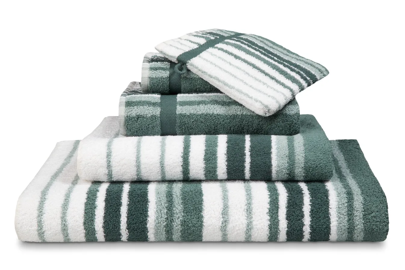 Clearance Bath & Living Vandyck Package deal 76: 3x guest towel ONTARIO Earth Green