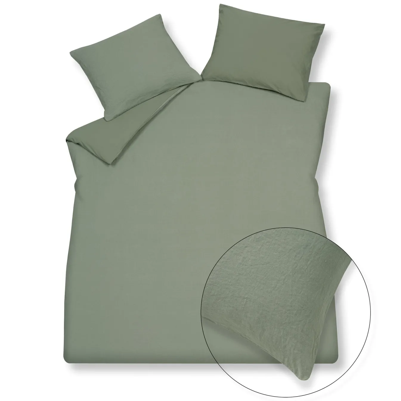 Online Bath & Living Vandyck Pillowcase PURITY 79 Smoke Green 40x50 cm (linen / cotton) PUCO16179