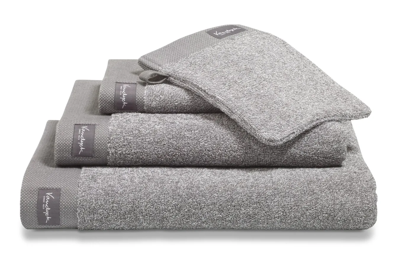 Cheap Bath & Living Vandyck Towel HOME Mouliné Mole Gray-001 (BAKC18201)