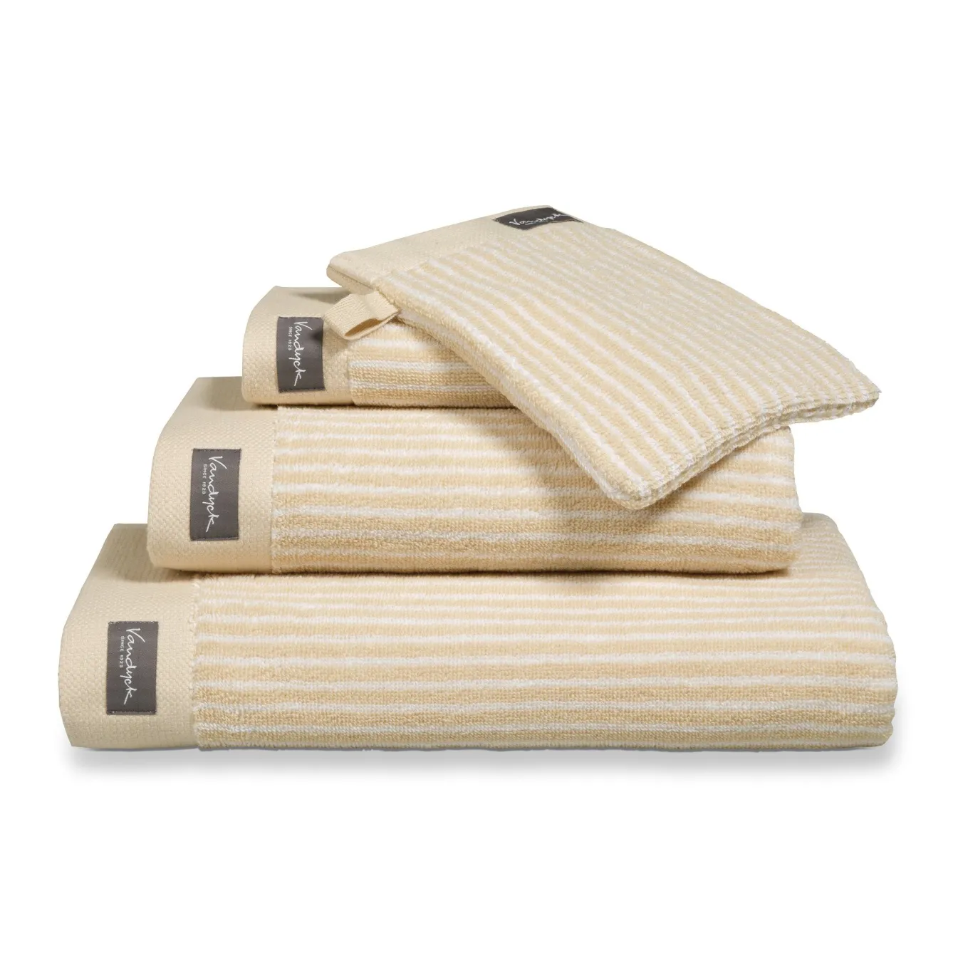 Fashion Bath & Living Vandyck Towel HOME Petit Ligne Bleached Sand-207 (BAKC15101)