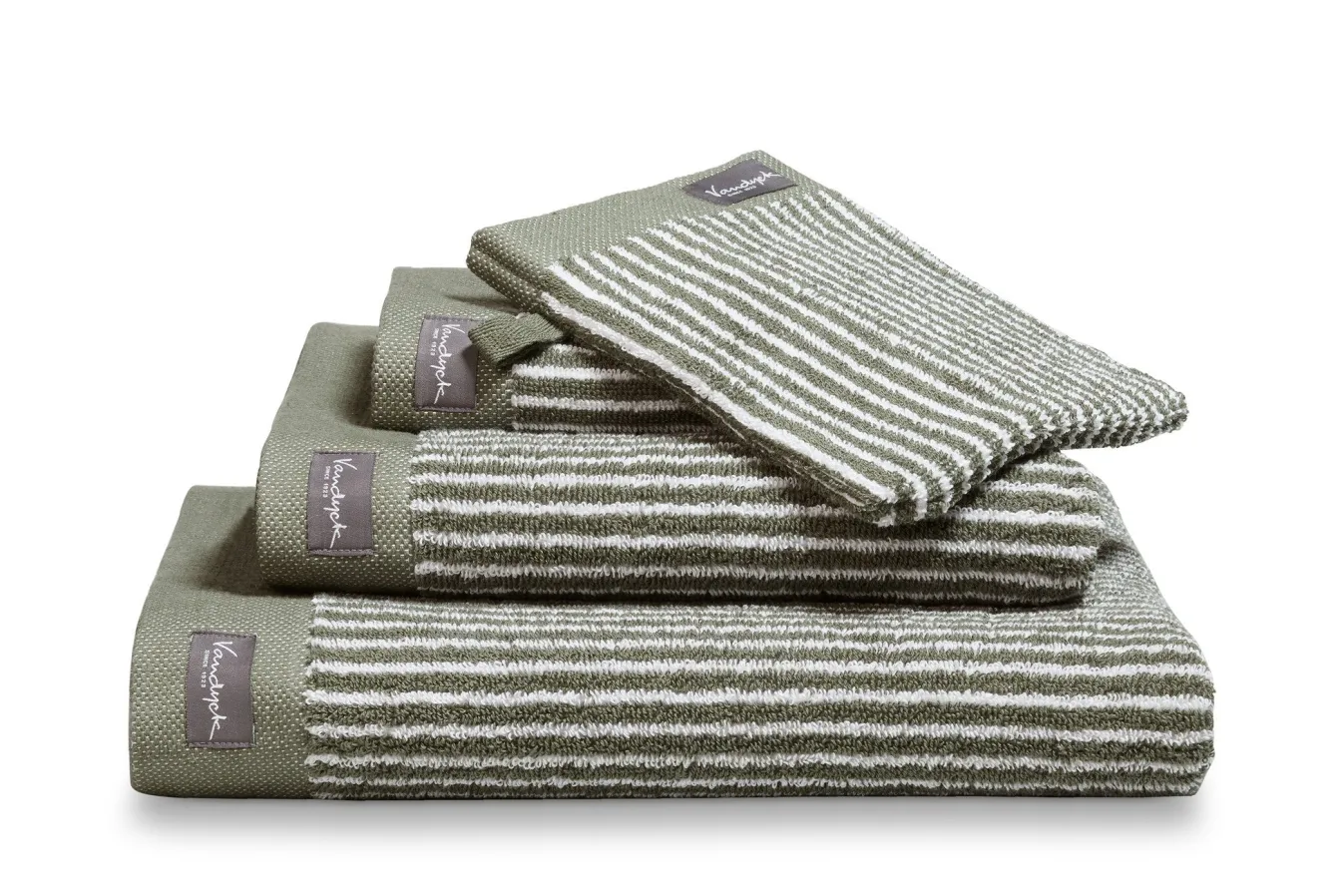 Discount Bath & Living Vandyck Towel HOME Petit Ligne Olive-113 (BAKC15101)