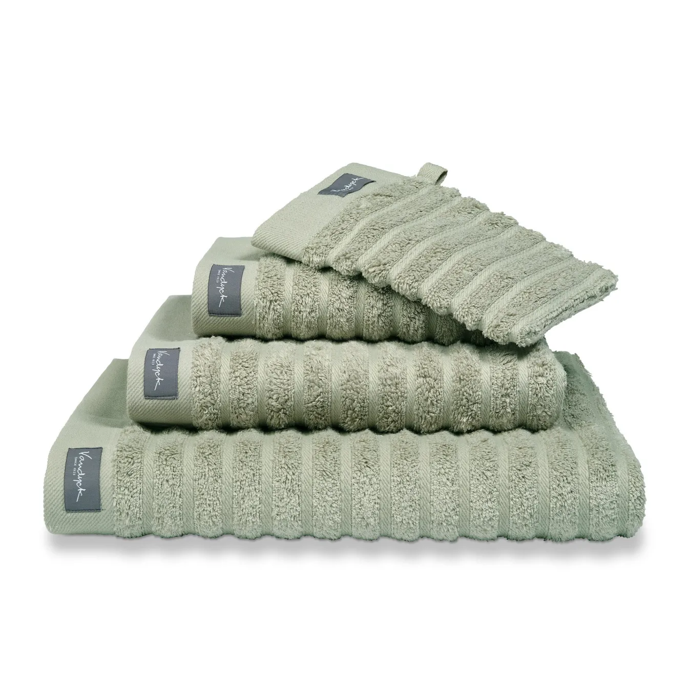 Shop Bath & Living Vandyck Towel HOME Wave Smoke Green-814