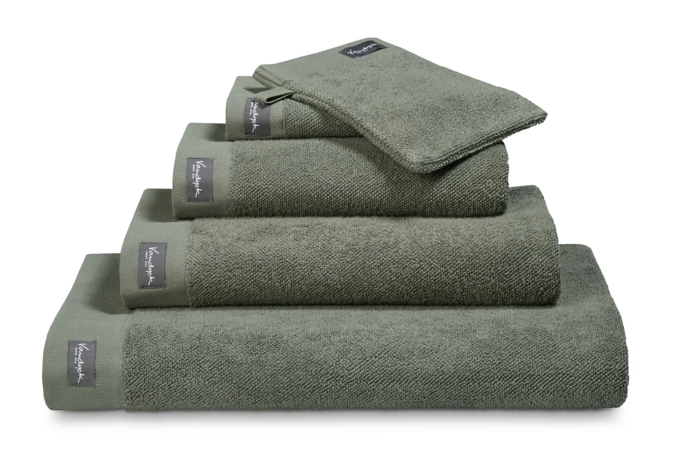 New Bath & Living Vandyck Towel 60x110 cm HOME collection Uni Olive (BAKC13202) set/3 pieces Olive-113