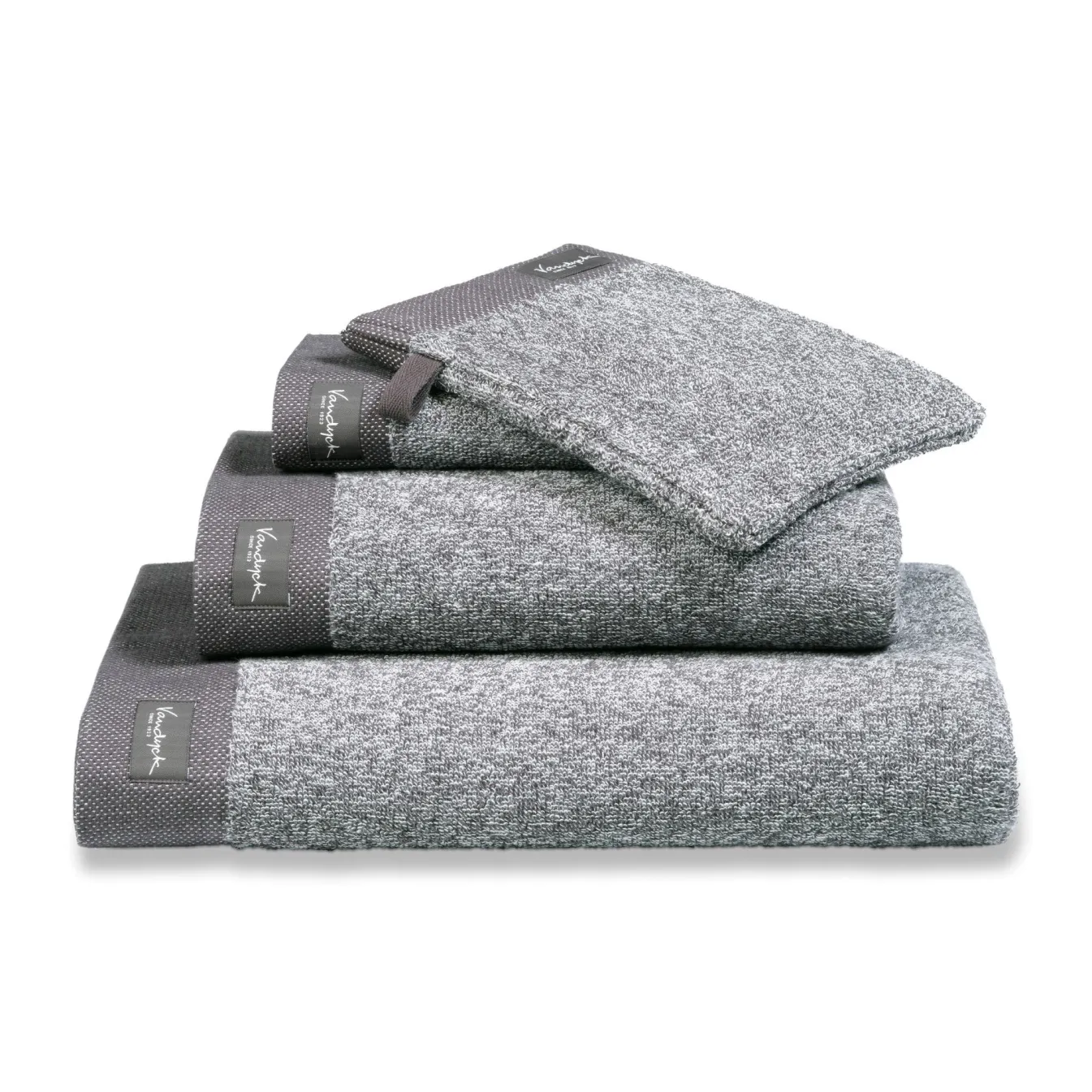 Sale Bath & Living Vandyck Towel 60x110 cm HOME Mouliné Off Black (BAKC18201) set/3 pieces OffBlack-198