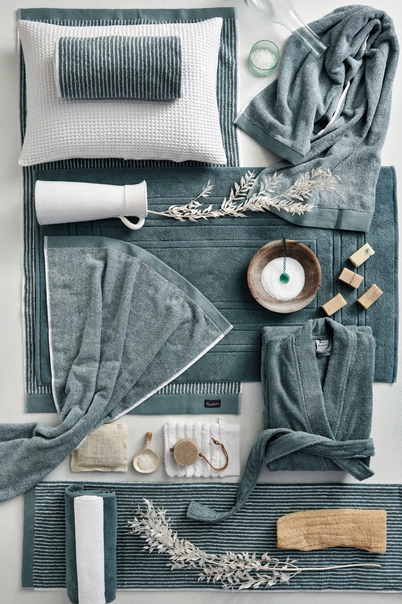 Hot Bath & Living Vandyck Towel 60x110 cm HOME Mouliné Pearl Blue (BAKC18201) set/3 pieces PearlBlue-190