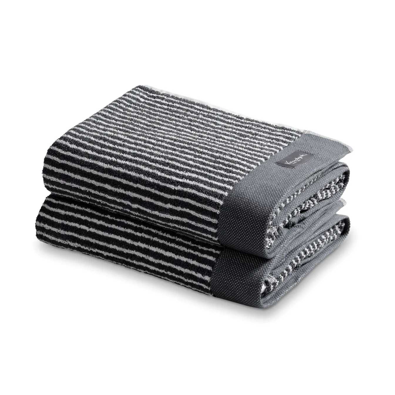 Clearance Bath & Living Vandyck Towel 60x110 cm HOME Petit Ligne Off Black (BAKC15101) set/3 pieces OffBlack-198
