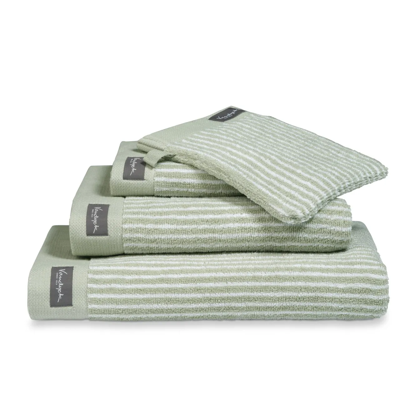 Sale Bath & Living Vandyck Towel 60x110 cm HOME Petit Ligne Smoke Green (BAKC15101) set/3 pieces SmokeGreen-814