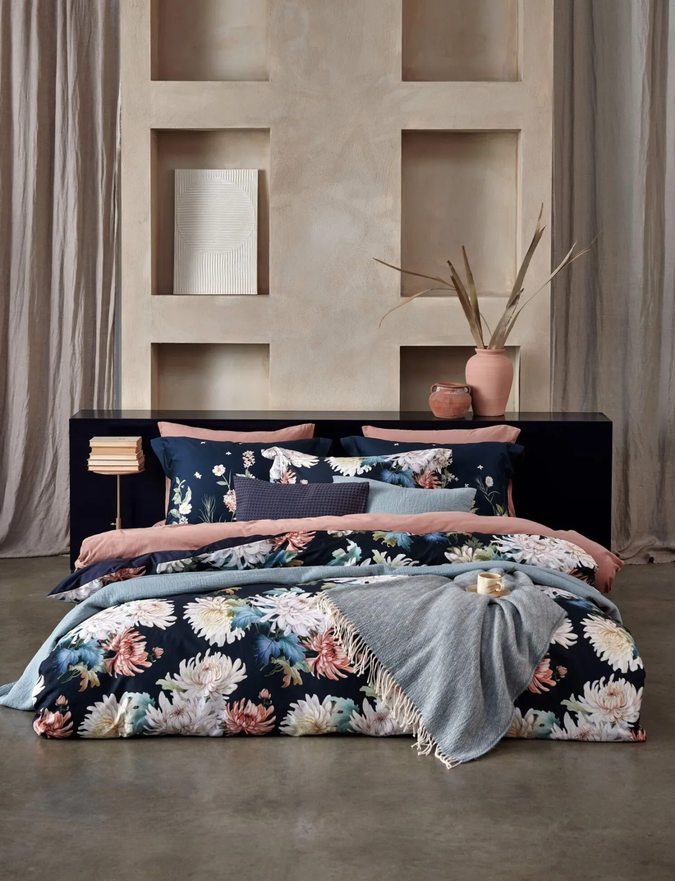 Store Bath & Living Vandyck Vandyck DARK MIDNIGHT duvet cover Blue Ink 140x220 cm BlueInk-199