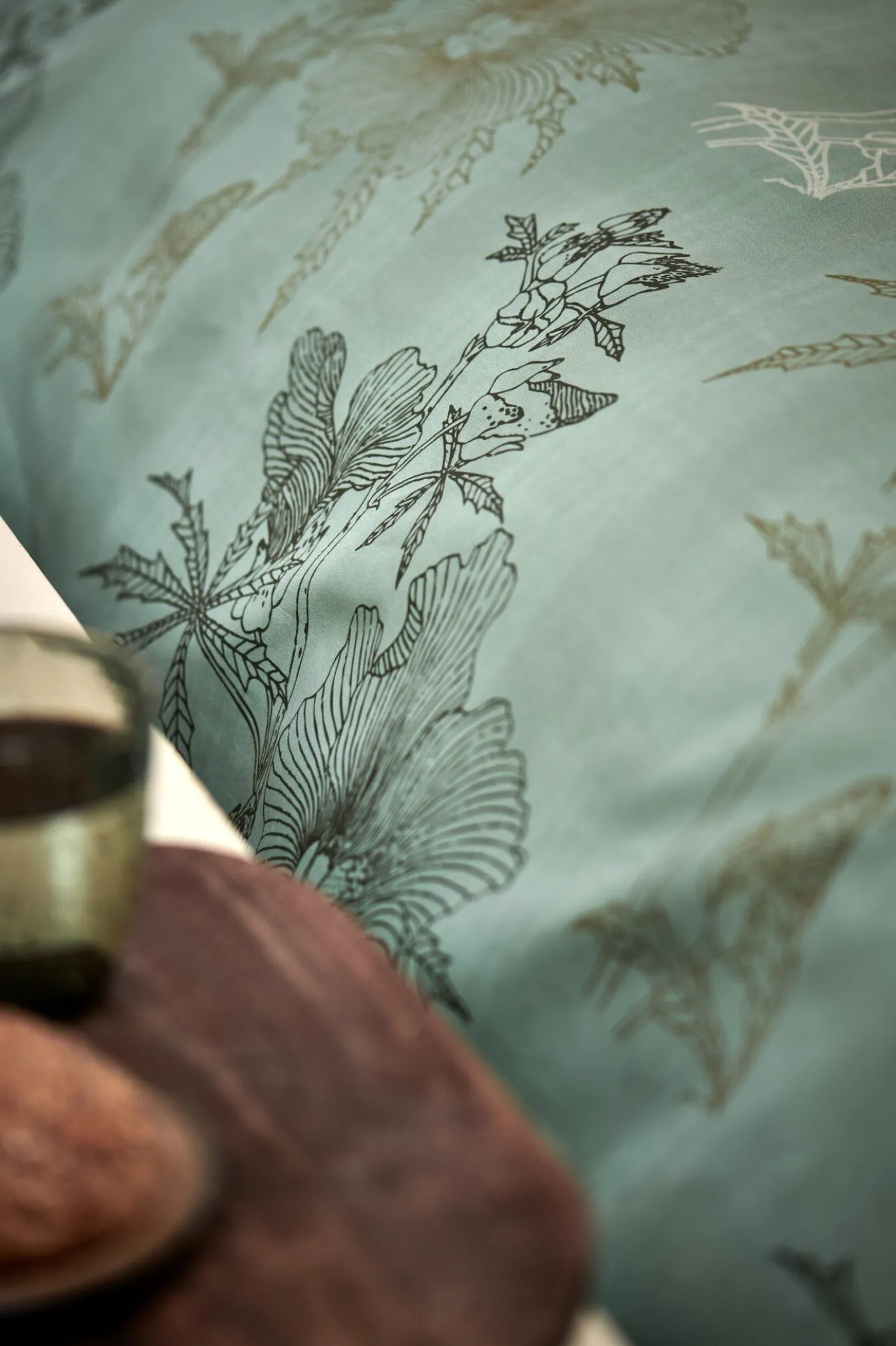 Best Sale Bath & Living Vandyck Vandyck GREEN GIFT duvet cover Smoke Green 240x220 cm SmokeGreen-814