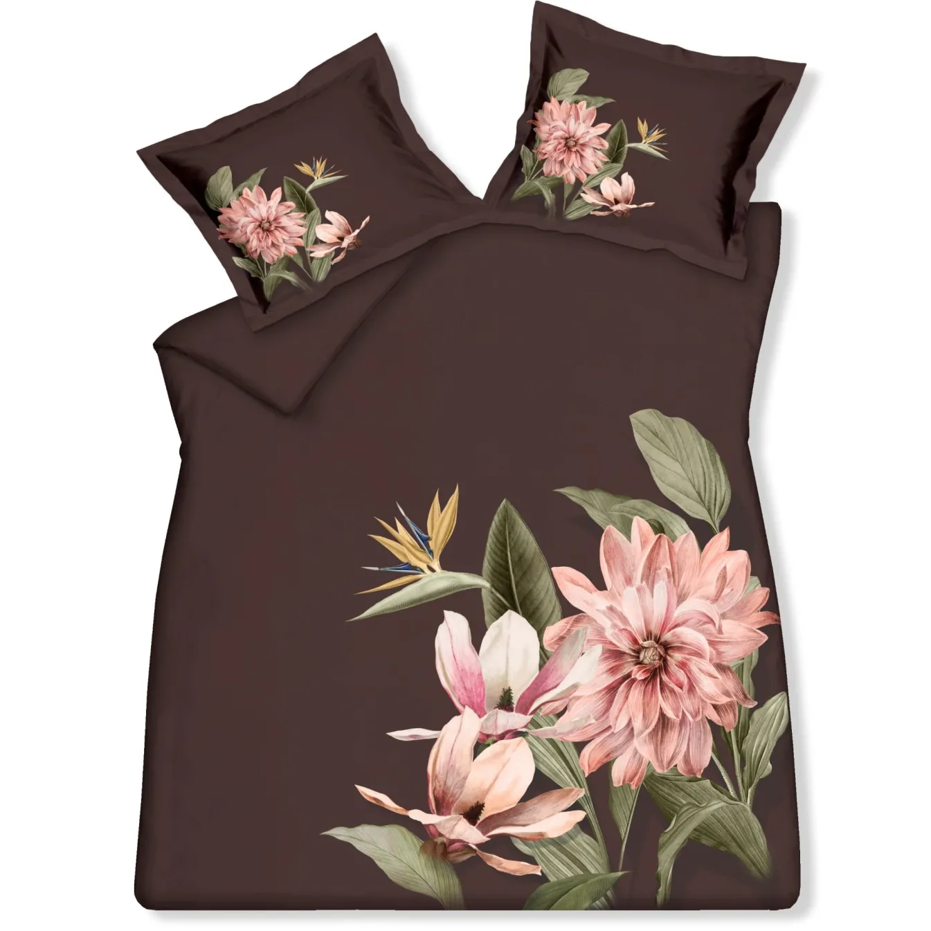 Online Bath & Living Vandyck Vandyck PARADISE BLOOM duvet cover Dark Chocolate 200x220 cm DarkChocolate-104