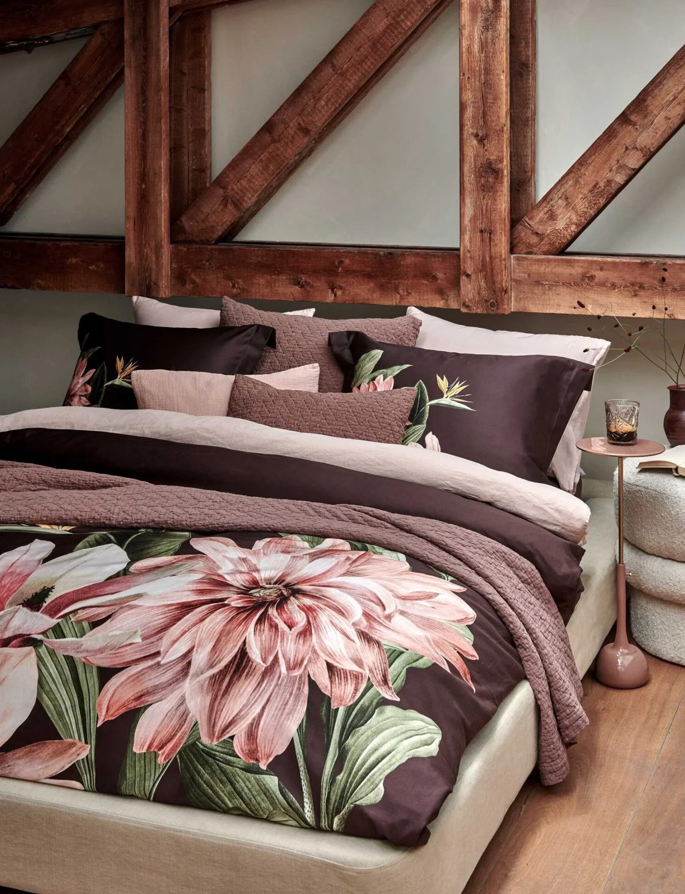 Online Bath & Living Vandyck Vandyck PARADISE BLOOM duvet cover Dark Chocolate 200x220 cm DarkChocolate-104