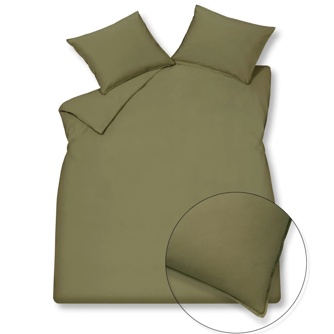 Fashion Bath & Living Vandyck Vandyck WASHED COTTON duvet cover Martini Olive 140x220 cm MartiniOlive-301