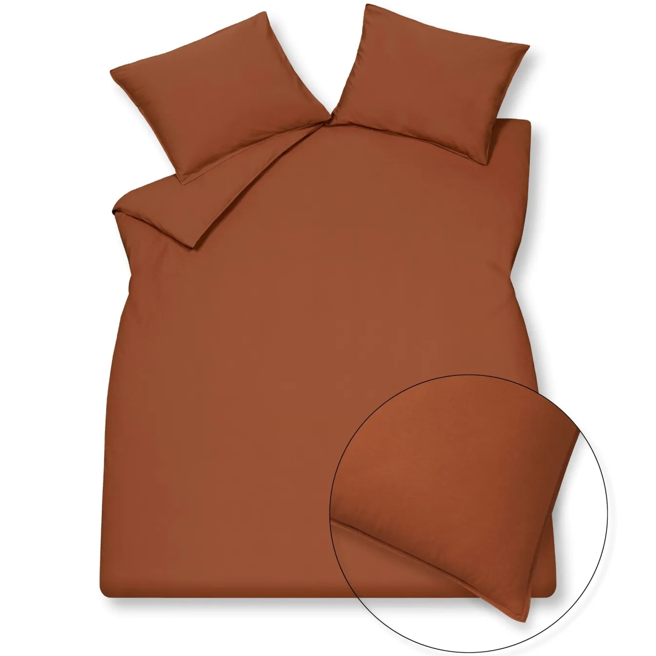 Shop Bath & Living Vandyck Vandyck WASHED COTTON pillowcase Rusty Brown 60x70 cm RustyBrown-334