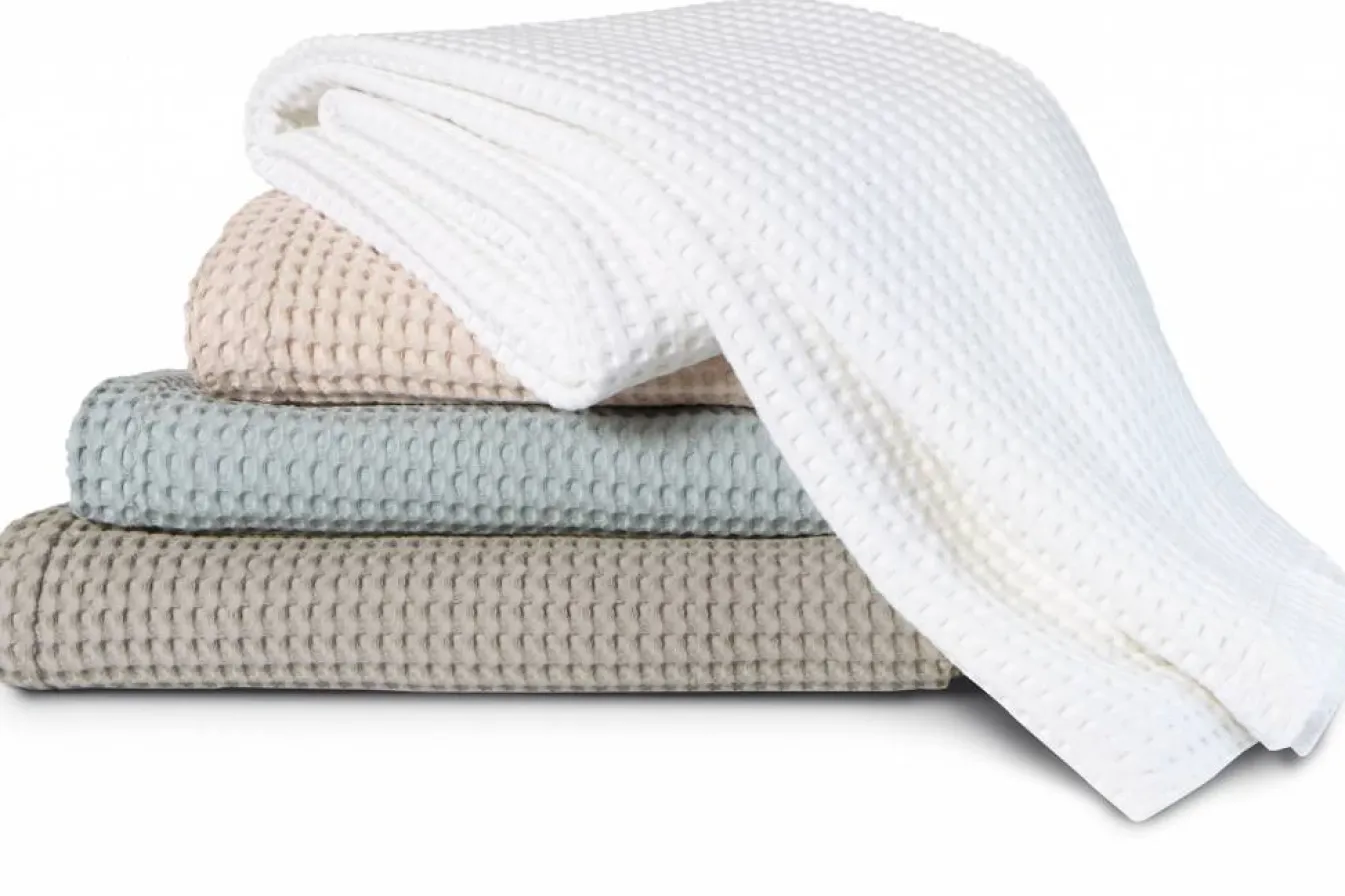 Cheap Bath & Living Vandyck Waffle blanket Pique Home (BLMK16101) color white