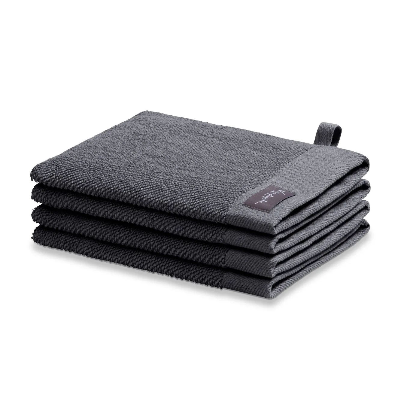 Sale Bath & Living Vandyck Washcloth HOME collection Uni Off Black (BAKC13202) set/6 pieces OffBlack-198