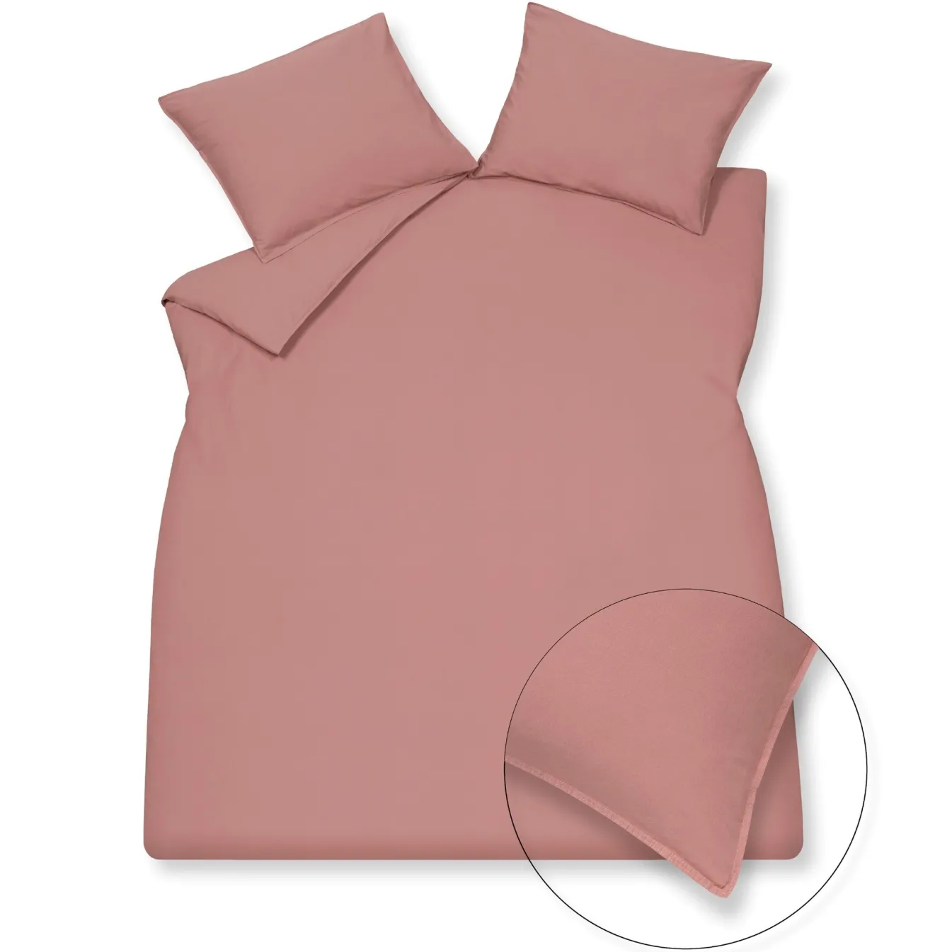 Online Bath & Living Vandyck WASHED COTTON duvet cover 140x220 cm, Ash Rose (cotton)