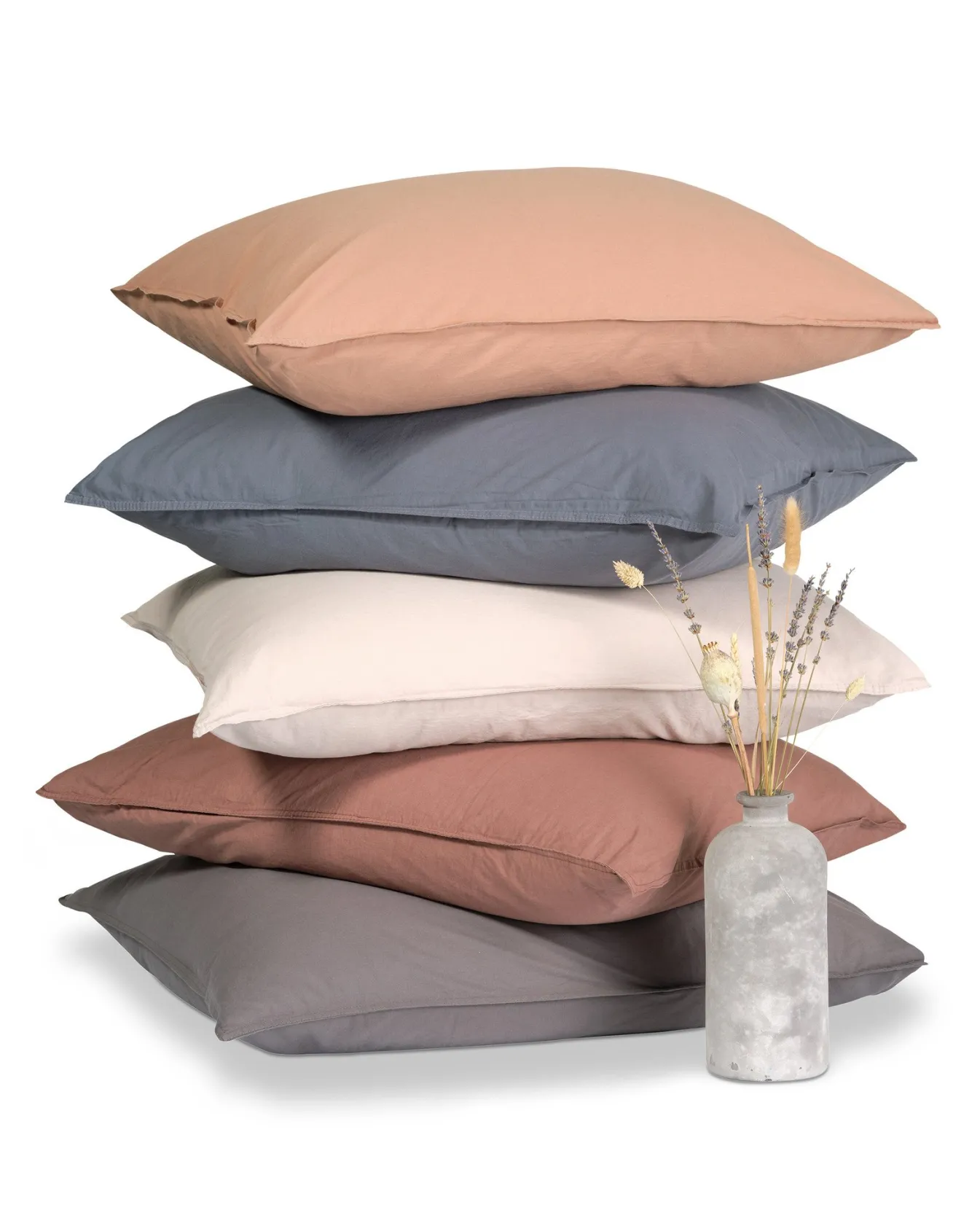 Clearance Bath & Living Vandyck WASHED COTTON duvet cover 140x220 cm Brownie (cotton) CLLA20201