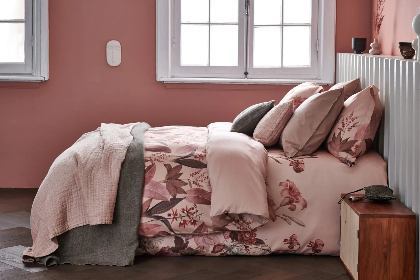 Sale Bath & Living Vandyck WASHED COTTON duvet cover 240x220 cm Old Rose (cotton)