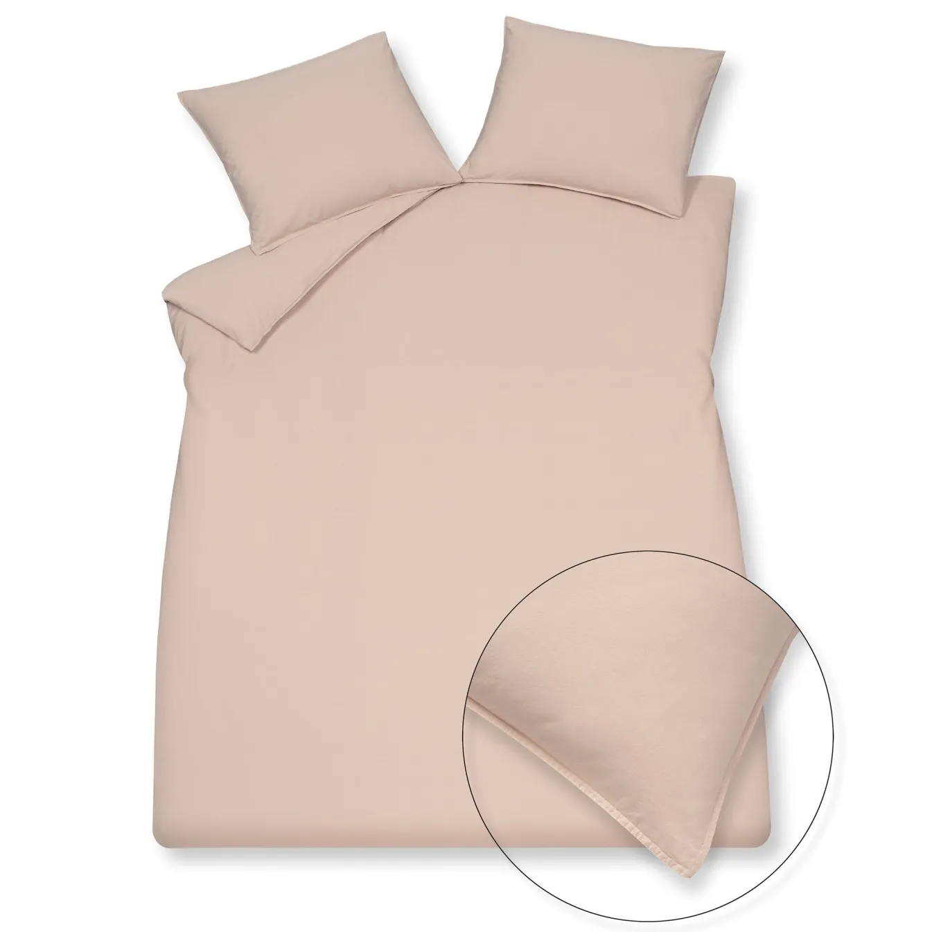 Online Bath & Living Vandyck WASHED COTTON pillowcase 60x70 cm Pale Pink (cotton) CLLA20201
