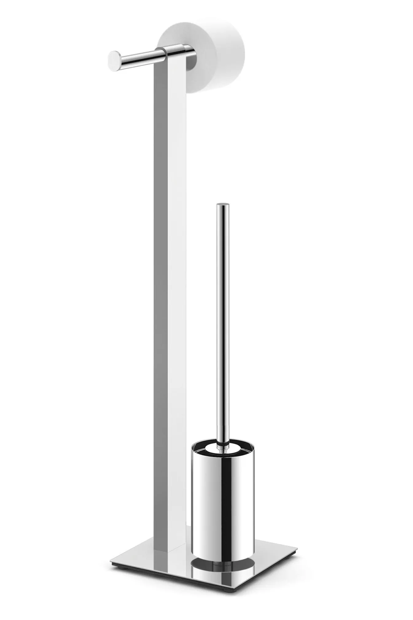 New Bath & Living Zack ATORE double toilet butler 40473 ( stainless steel) - toilet brush with double roll holder gloss
