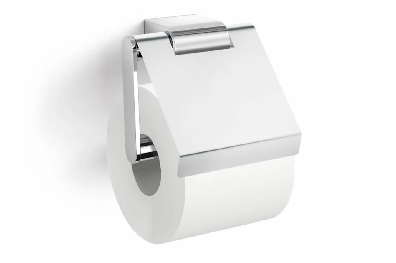 Sale Bath & Living Zack ATORE toilet roll holder with flap 40453 ( stainless steel) wall mounting gloss